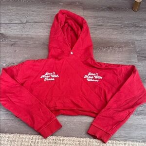 Darc Sport Red Cropped Hoodie